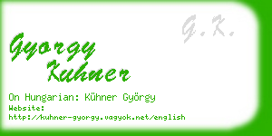 gyorgy kuhner business card