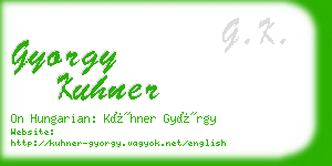 gyorgy kuhner business card